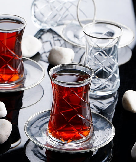 Mihriban Platin Teegläserset 12 teilig für 6 Personen