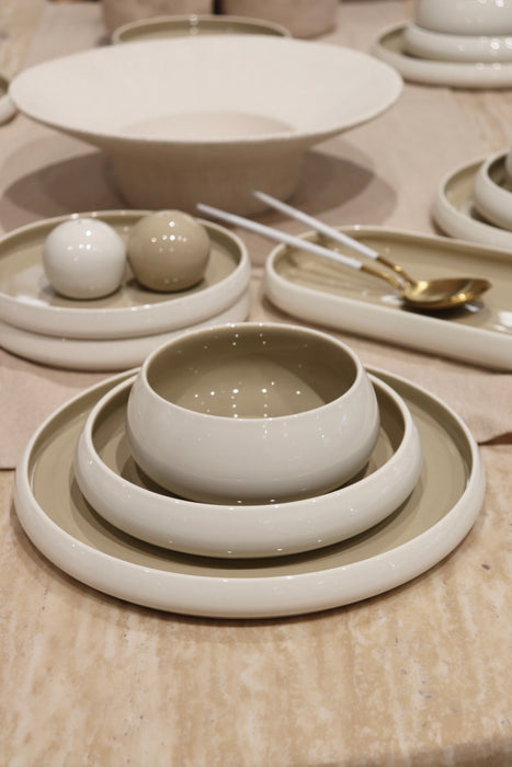 Bianco Beige 27-teiliges Tafelservice für 6 Personen