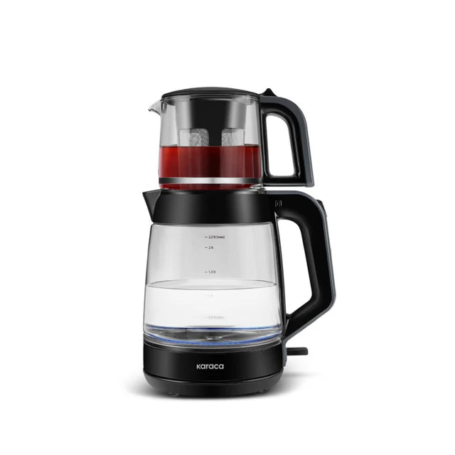 Karaca Glass Tea XL Teekocher Shiny Black
