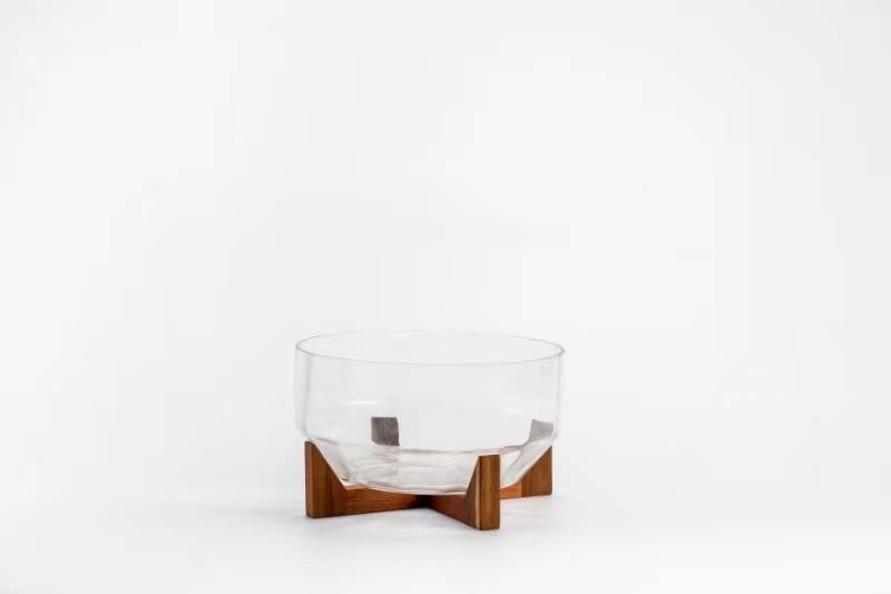 ACACIA Glasschüssel mit Stand 24,8cm