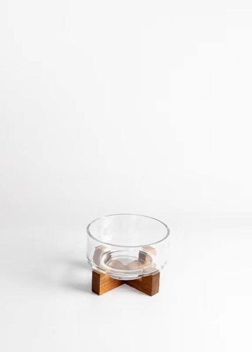 ACACIA Glasschüssel mit Stand 18cm