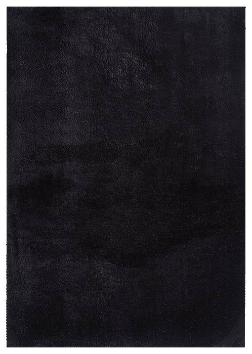 Loft Black Waschbarer Teppich Rund