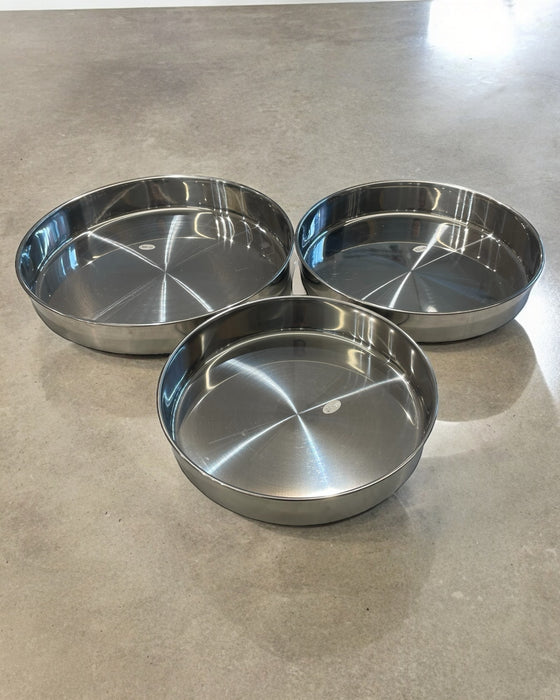 Edelstahl Backform Set 3 teilig
