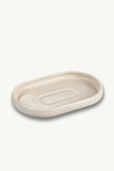 Bondy Beige Porzellan Servierplatte 20,8cm