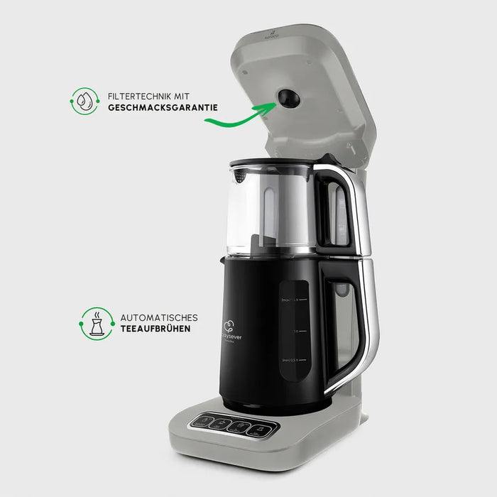 Karaca Caysever Robotea Pro 4 in 1 sprechender automatischer Teekocher Wasserkocher und Filterkaffeemaschine Starlight