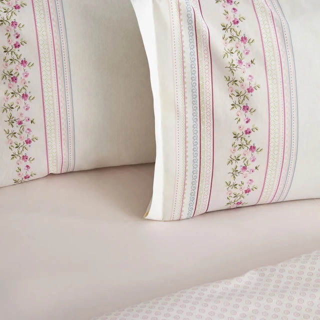 Karaca Home GLEN PEMBE Bettwäscheset 4 teilig für Doppelbett
