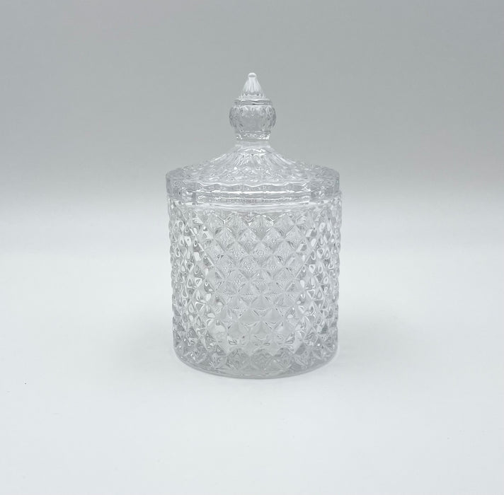 Zuckerdose aus Glas mit Deckel