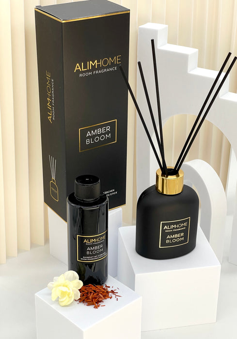 Alim Home Raumduft mit Stäbchen Amber Bloom 120ml