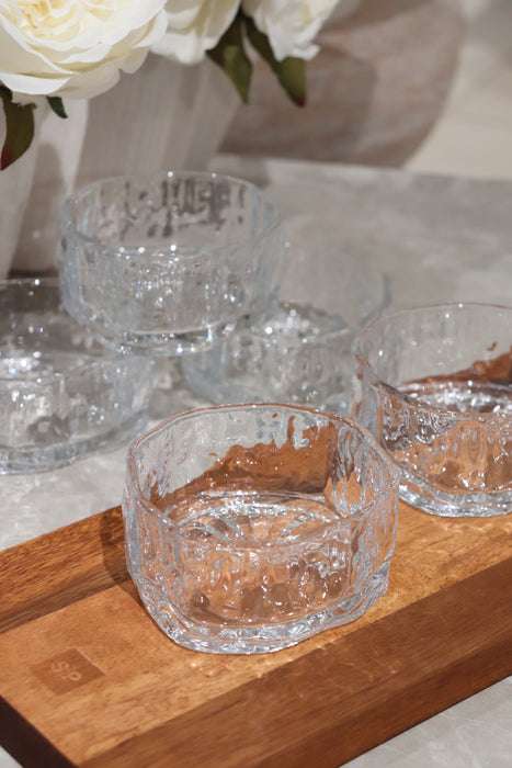 6er Glasschalen Snow Buccia