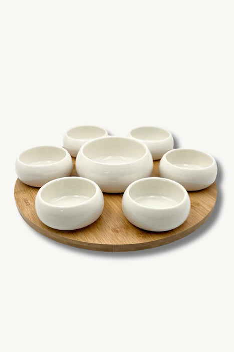Bianco Perla Snackset Drehbar 8 teilig Weiss