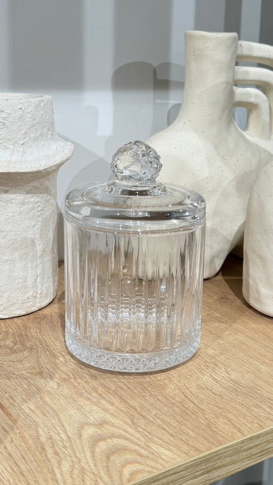 Kristall Bonbonniere aus Glas mit Deckel