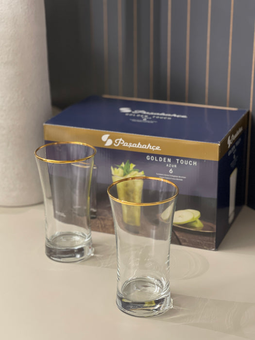 Pasabahce Azur Gold 6 teilig Trinkglas 300ml