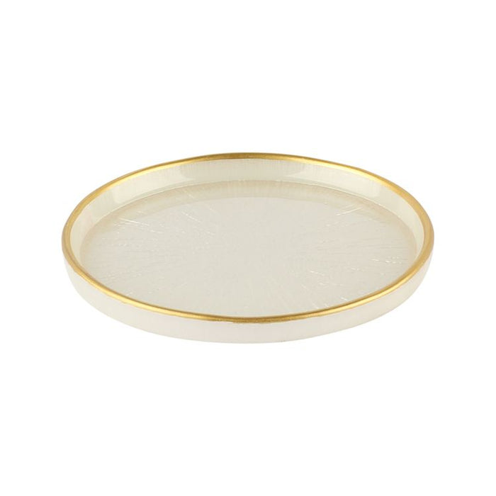 6 Stück Rexy Weiss-Gold Untersetzer 12cm no2