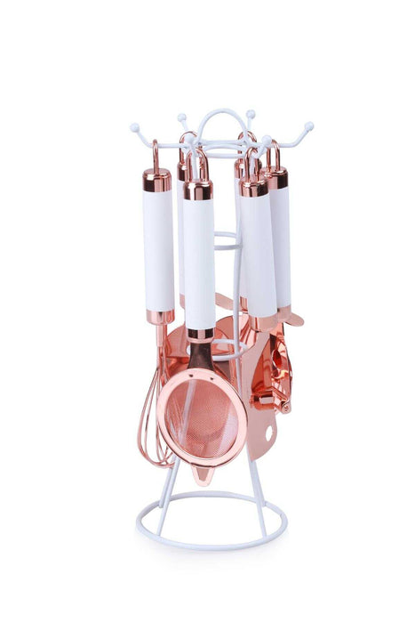 White-Copper Küchenhelfer Set mit Stand 7 teilig