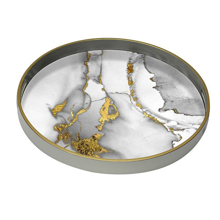 Marble Serviertablett Rund