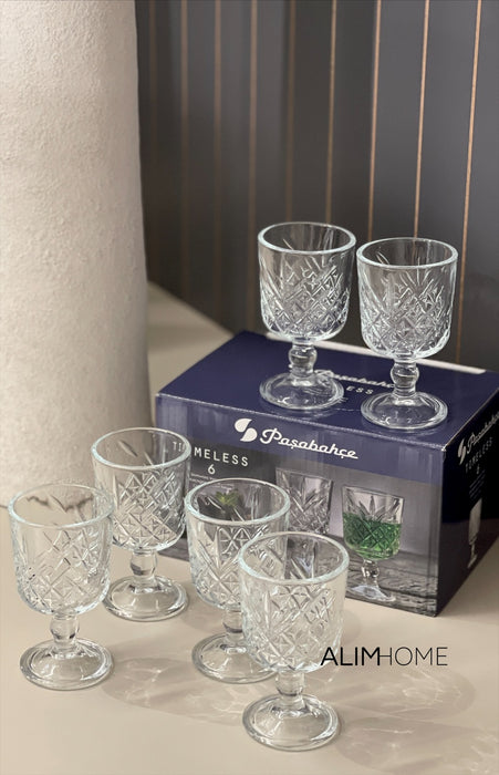 Pasabahce Timeless 6 teilig Mini Trinkglas auf Fuß 60ml