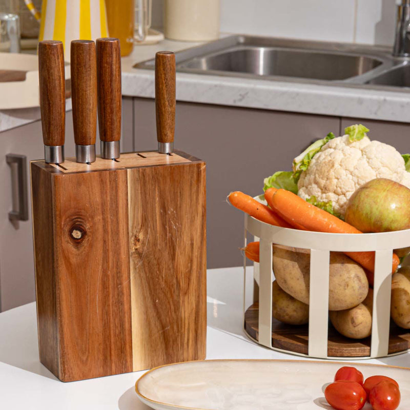 Messerset mit Akazie Griffen 6 teilig