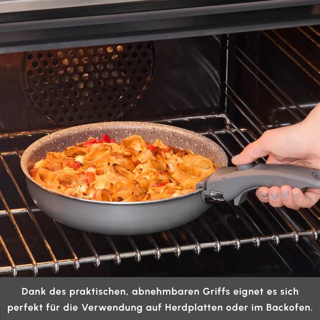Karaca Comfort Grey 6-Teiliges Topfset mit abnehmbaren Griffen Induktionsgeeignet