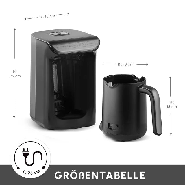 Karaca Hatir Koz Milky Elektrischer Mokkakocher Anthrazit