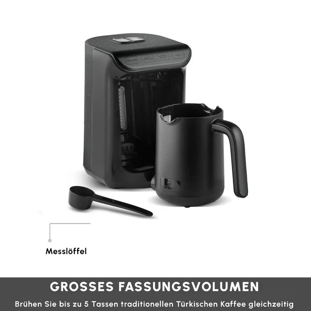 Karaca Hatir Koz Milky Elektrischer Mokkakocher Shiny Black