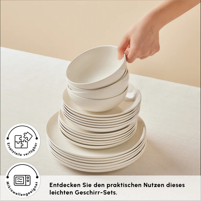 Karaca Remi Weiss 24 teiliges Tafelservice für 6 Personen