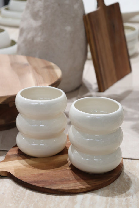 2er Set Bubble Cream Keramiktasse