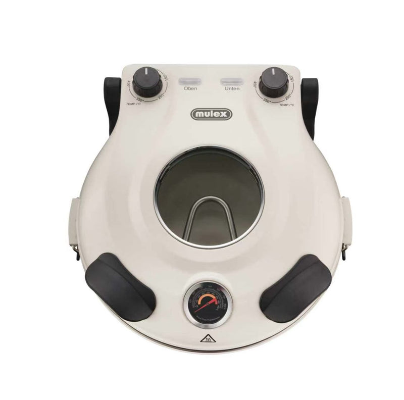 Mulex Steinbackofen Creme inkl. Pizzastein und Zubehör