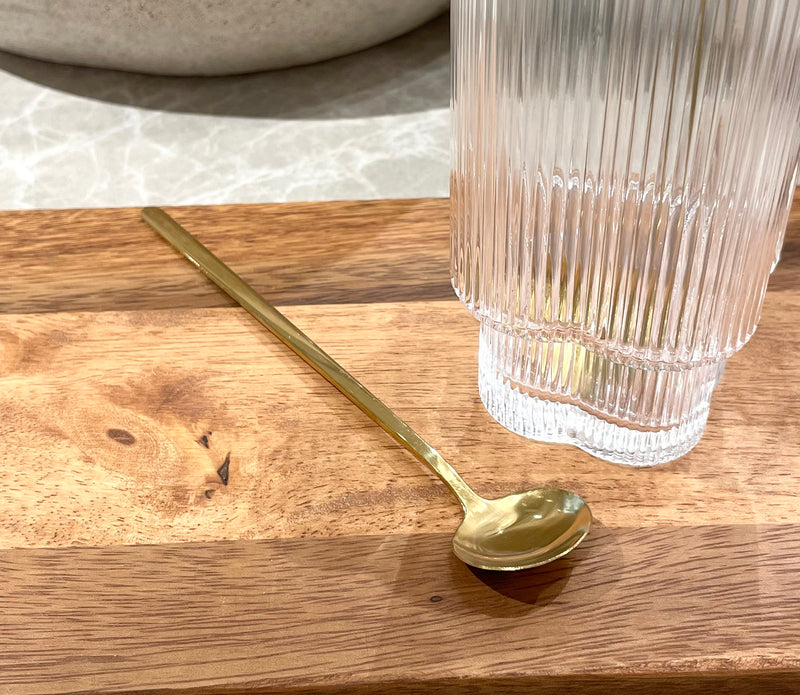 6 Stück Lattelöffel Goldfarben