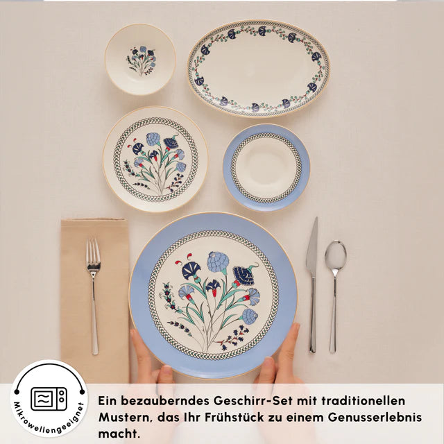 Karaca Blue Clove 26 teiliges Frühstücksset für 6 Personen