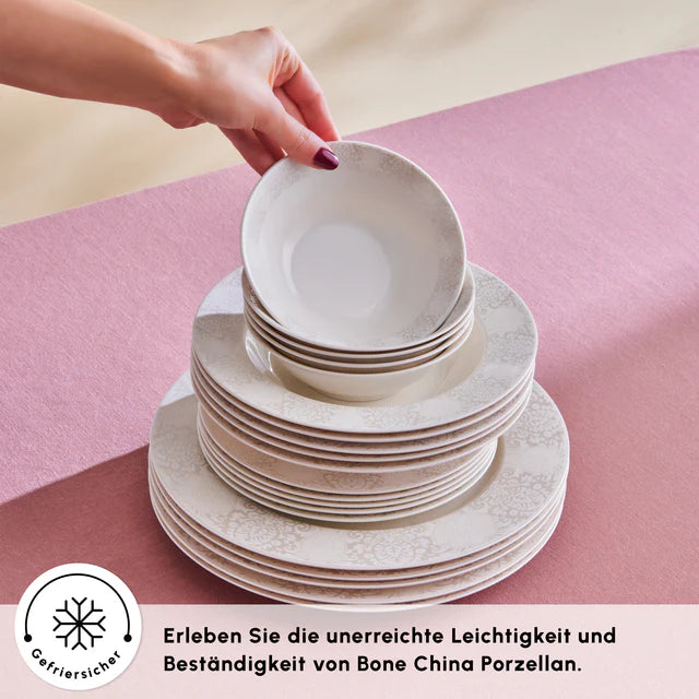 Karaca New Olio 53 teiliges Tafelservice für 12 Personen