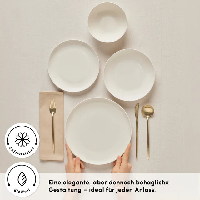 Karaca Remi Weiss 24 teiliges Tafelservice für 6 Personen