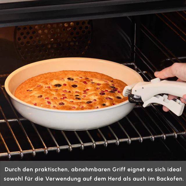 Karaca Comfort Cream 6-Teiliges Topfset mit abnehmbaren Griffen Induktionsgeeignet