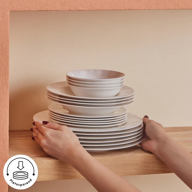 Karaca New Olio 53 teiliges Tafelservice für 12 Personen