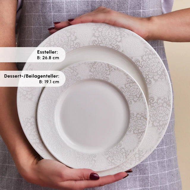 Karaca New Olio 53 teiliges Tafelservice für 12 Personen