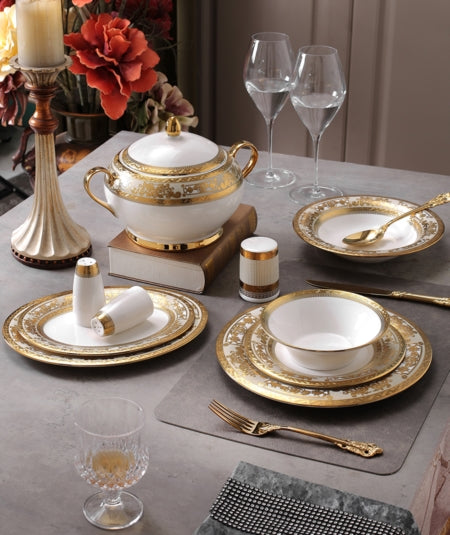 Acar Morwenna Premium 60 teiliges Tafelservice für 12 Personen