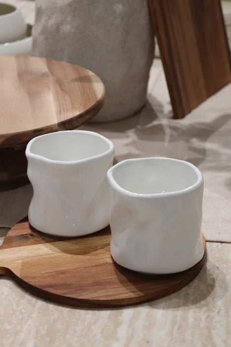 2er Set Wave White Keramiktasse