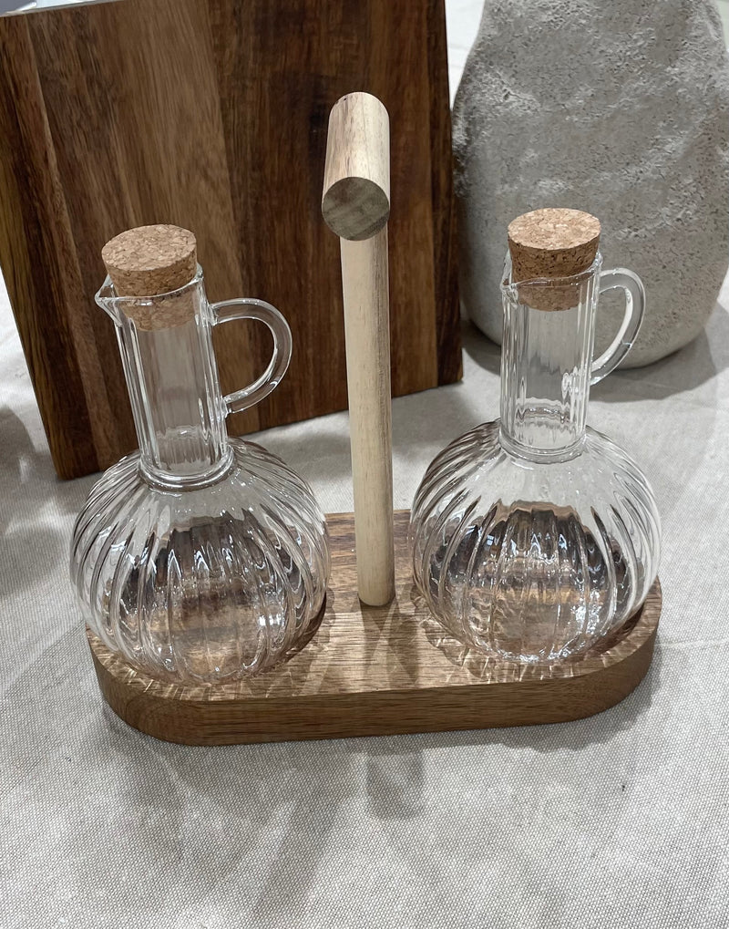 Twins Öl-Essigbehälter 2-teilig mit Stand