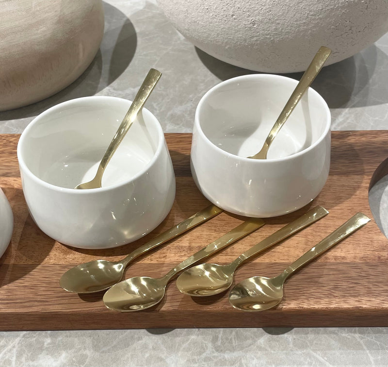 6er Teelöffel Set Goldfarben