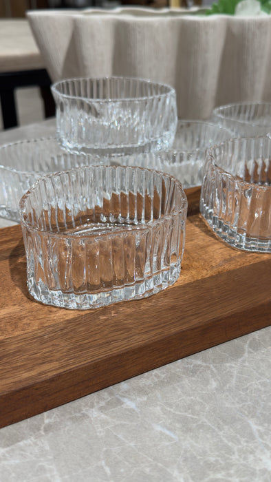 6er Glasschalen Set Wavy Ripple