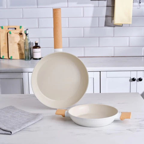 Karaca Swiss Crystal Almond Cream Pfannen Set Induktionsgeeignet