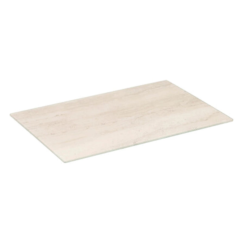 Glas Schneidebrett 30x20cm Beige
