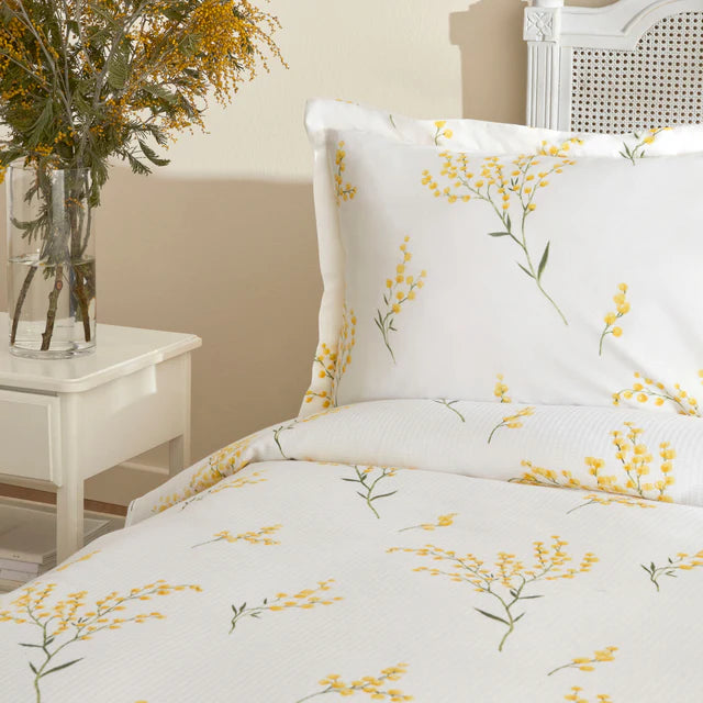 Karaca Home LORETTA GELB Bettwäscheset 4 teilig für Doppelbett