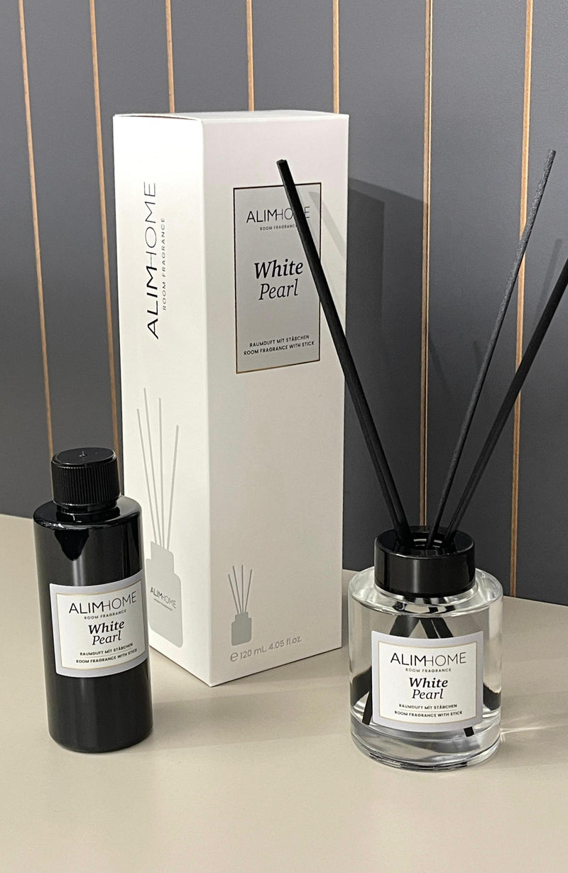 Alim Home Raumduft mit Stäbchen White Pearl (BeyazSabun) 120ml