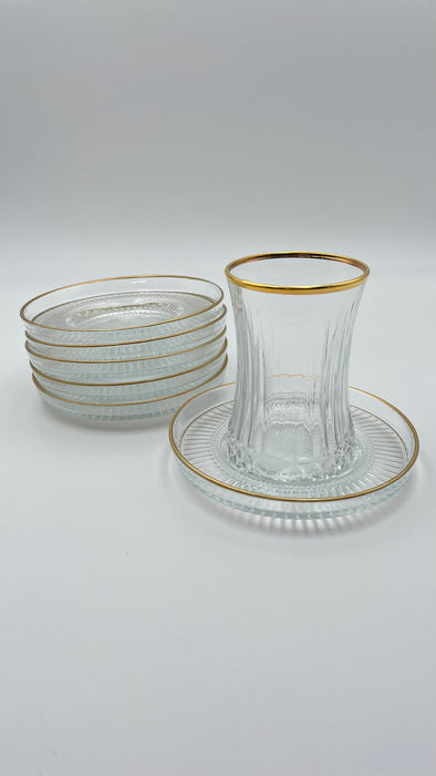 ELENA MATTGOLD 6 Stück Glas Untersetzer 12cm passend für ELYSIA TEEGLAS