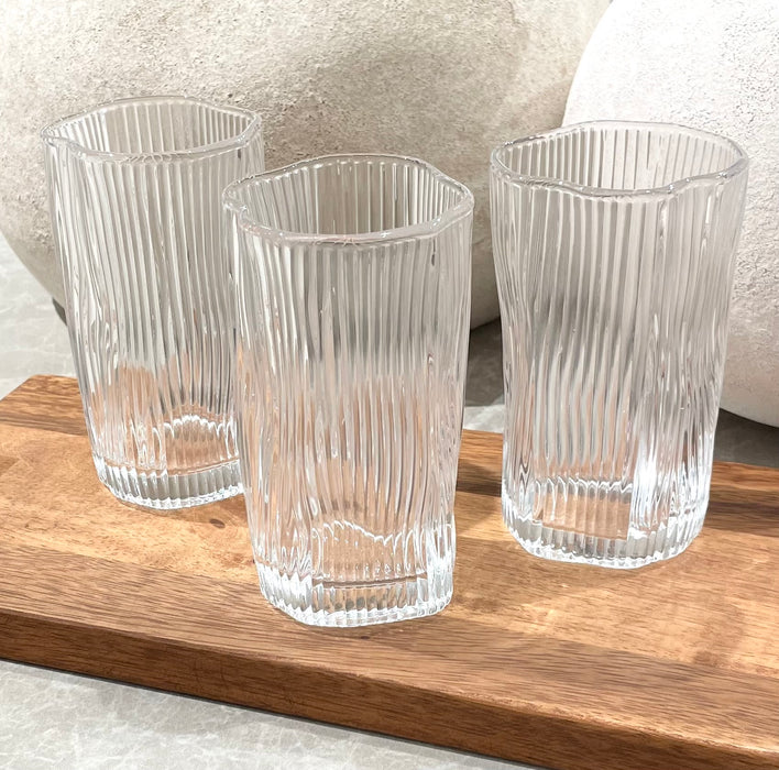 Wave Ripple Long Trinkglas 6er Set