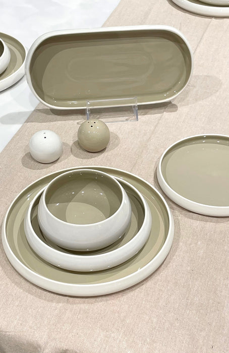 Bianco Beige 27-teiliges Tafelservice für 6 Personen
