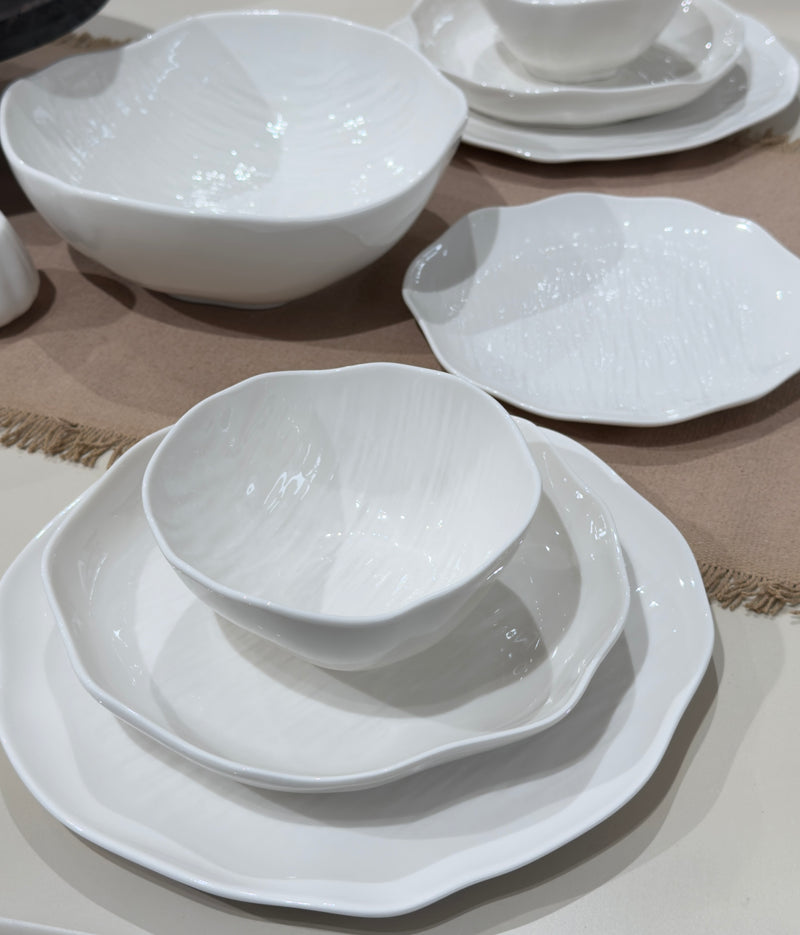 Cermico Weiss 27 teiliges Tafelservice für 6 Personen