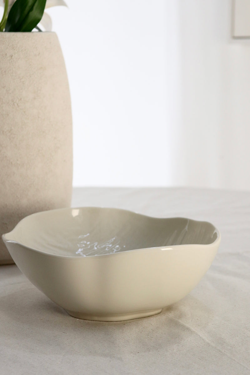 Cermico Beige Servierschüssel / Salatschüssel 23,5cm