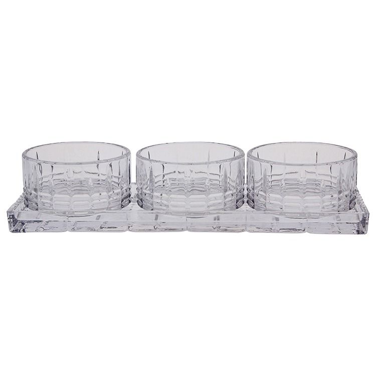 Glas Snackset 4 teilig