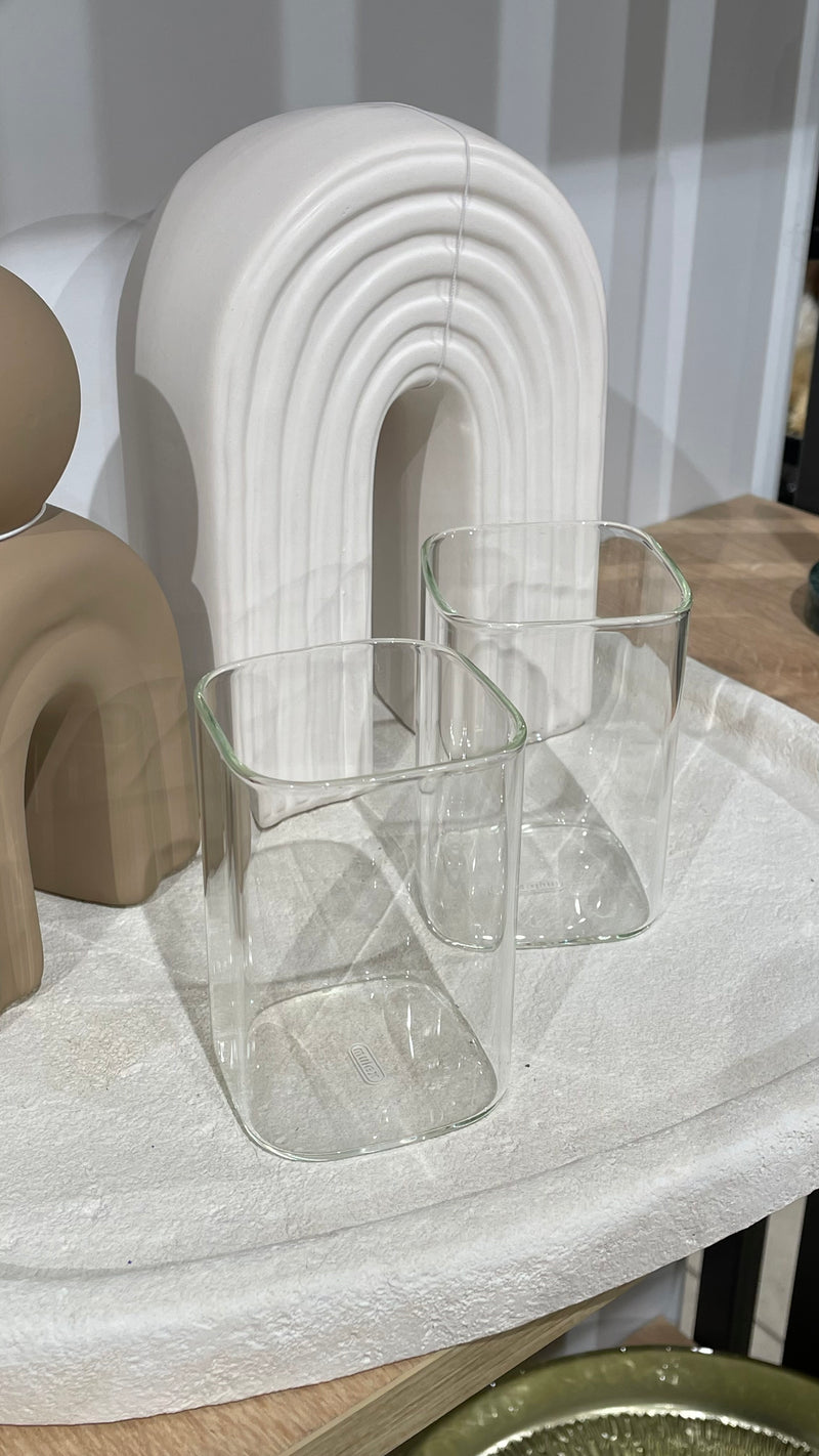 Freya Kurz Eckiges Trinkglas 2er Set